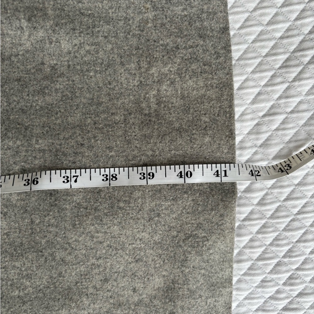 Theory Classic Heathered Gray Wool Cashmere Trench Coat M - Picture 13 of 15